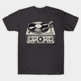 Turntable - Vintage Audio LP Vinyl Record Player T-Shirt